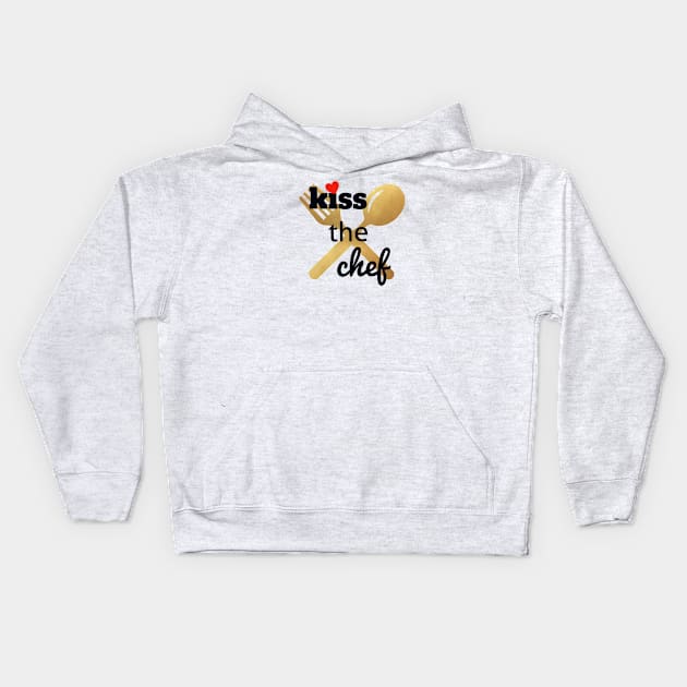 kiss the chef Kids Hoodie by Marnes